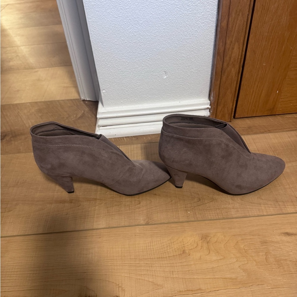 CL by Laundry Taupe Heeled Boots